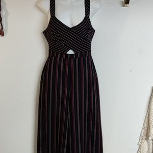 BCBG Navy Wide Leg Crop Ankle Jumpsuit NWT